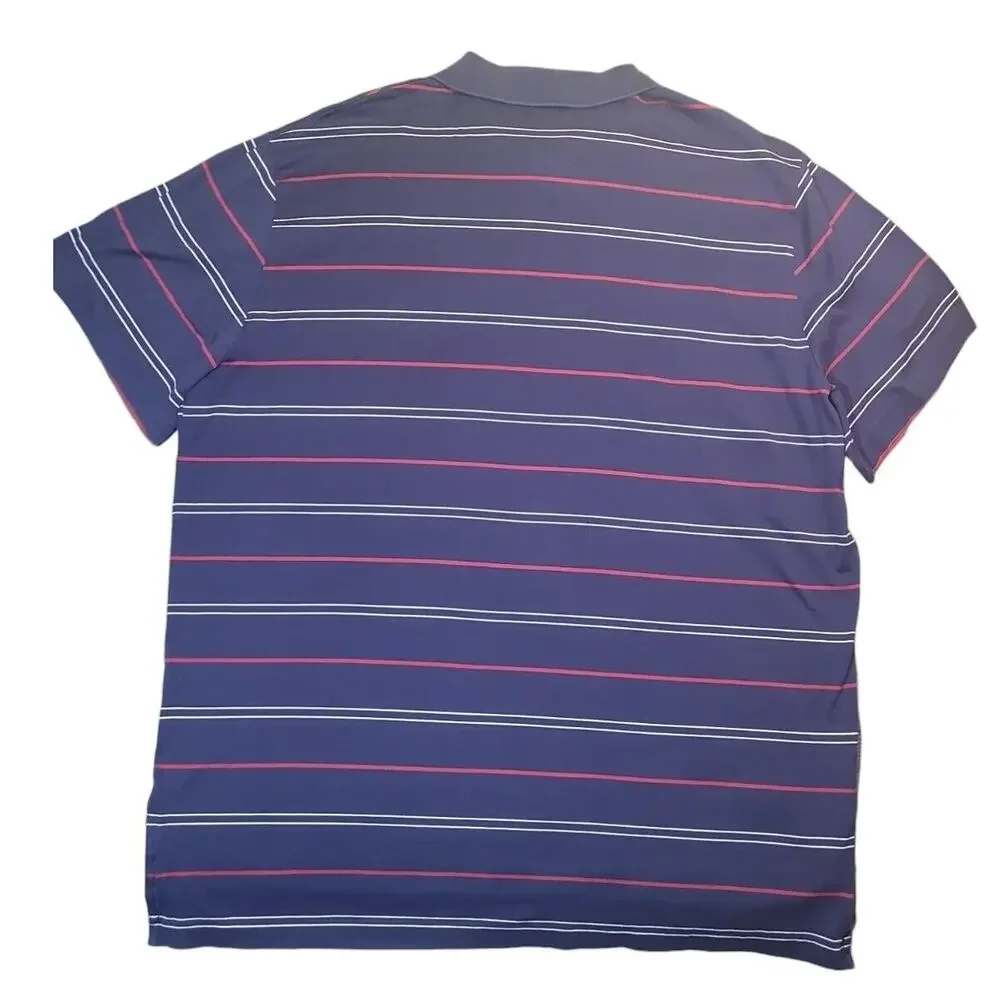 Polo Ralph Lauren Blue Stripe Polo Y2K Preppy Heritage L